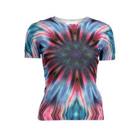 Desigual, T-Shirts Niebieski, Kobieta, Rozmiar: L