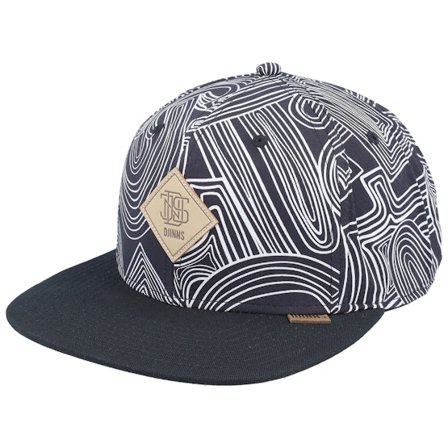 Djinns - Svart snapback Caps - Ma Pattern Black Snapback @ Hatstore