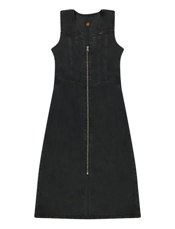 Long Vest Dress Black Lee Jeans