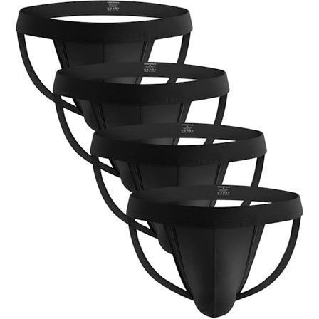 2025 Siste Modell Herre Jock Strap for Daglig Bruk, Klassisk Jockstrap Herre Tanga Undertøy Atletisk Støtte for Hverdagsbruk Svart 4-pakning Svart X