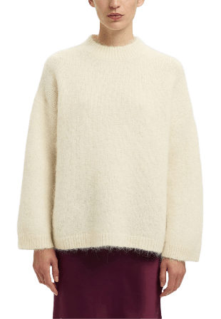 Selected Femme SLFGABRIELLA Pullover Stickat Dam Beige XL