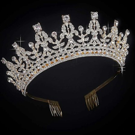 Guld Tiara og Krone til Kvinder Fødselsdag Hårbånd til Piger Krystal Dronning Krone Hår