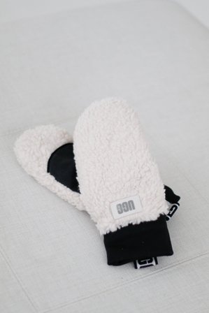 W Sherpa Mitten W Logo Tape White S/M