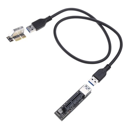PCI-E USB SATA -sovitin, PCI-E X1 - PCI-E X4 -muunninkortin korotuskaapeli