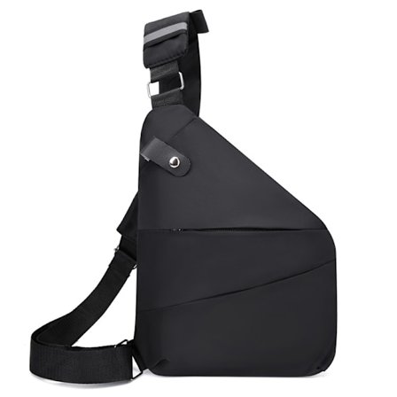 Svart Ultra Tynn Skulder Bag/Skulder Bag/Bryst Bag