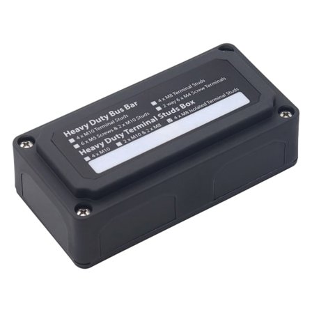 Hållbar och vattentät 200 Amp Bus Bar Terminal Block Box Enkel ledningsdragning Lämplig för 48V fordon för Auto Båt RVs Yacht