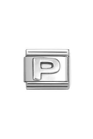 Oxidised Letters 925 sterling silver P