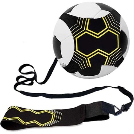 Fotboll Kick Trainer Solo Barn Fotbollstränare Handsfree Fotbollsträning med Justerbart Midjebälte Universal Storlek Boll 3, 4, 5