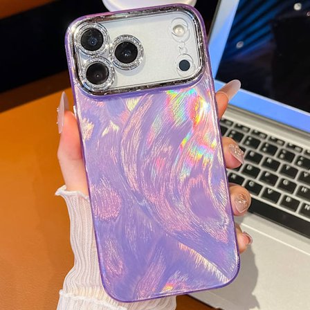 iPhone-skal med fjädermönster, passar iPhone 17, Air, Pro, Pro Max, stöttåligt mobilskal