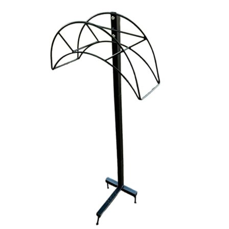 Fritstående haveslangeholder, kraftig slangeophæng til udendørs og indendørs brug, metal