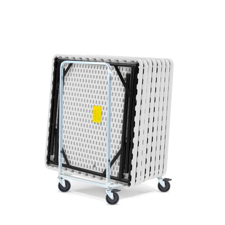 Paket: 8 Klapptische 860 x 860 mm plus Tischtransporter