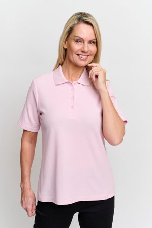 Brandtex - Kortærmet Polo T-shirt - Lyserød - Klassisk Krave