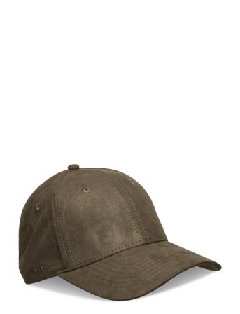 Lily Cap Suede Accessories Headwear Caps Khakigrön Camilla Pihl