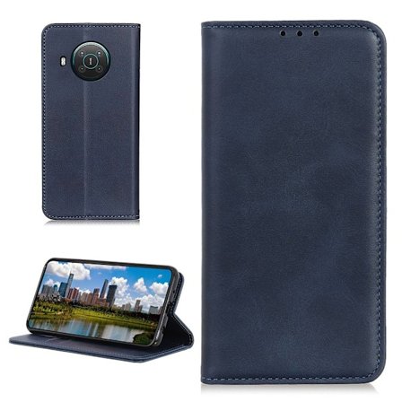 Äkta läder Nokia X10 / Nokia X20 fodral - Blå