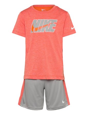 Ks-Knit Short Set Orange Nike