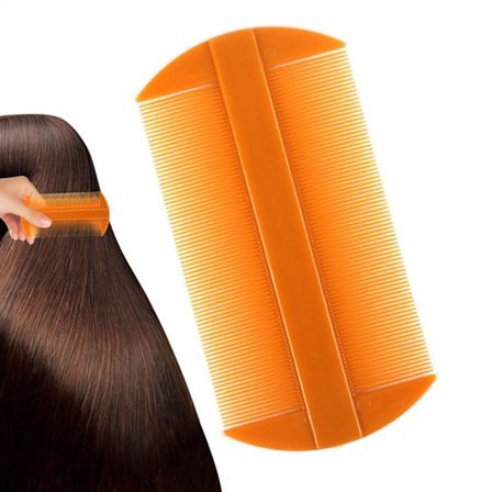 2 stk. luse- og nittekam til langt tykt hår, dobbeltsidet fintandet kam til fjernelse af skæl, hovedlus og lopper