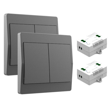 Langaton, itsenäinen kytkinsarja – Paristoton ja helppo asennus, radio-ohjattu valaistus