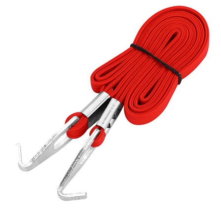 DUUTI Elastiske bagasjestropper med kroker for sykler utendørs oppheng rød