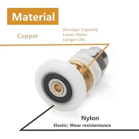 *8 stycken duschdörr ersättningsrulle dörr glidrullar*