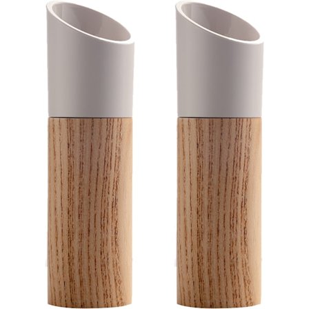 Peberkværn, Træ Salt- og Peberkværn Sæt Justerbar Grovhed Peberkværn Genopfyldelig Saltkværn