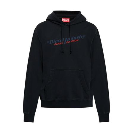 Diesel S-Ginn-Hood-Indfelpa hoodie Sort, Herre
