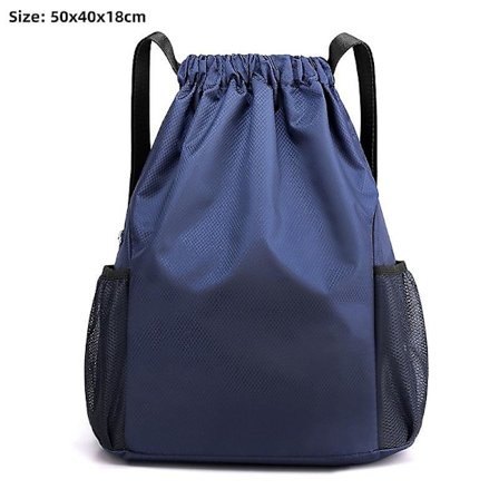 Reppu Naru Laukku Säkki Reppu Vedenkestävä Nylon Kuntosalille Shoppailuun Urheiluun Jooga -tummansininen