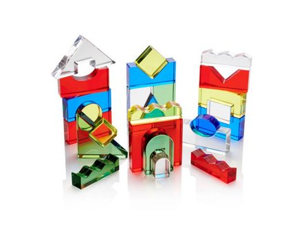 Transparent blockset med aktivitestkort - Lyreco - Skola och förskola - Klassrummet / Lära - Sensoriska produkter