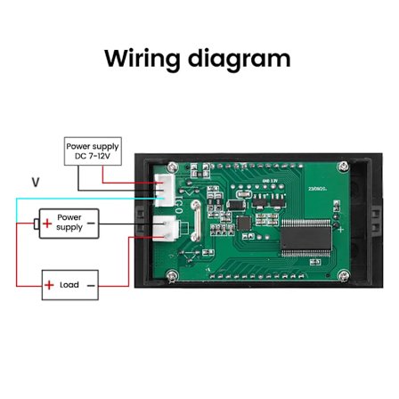 LCD Digital Voltmeter Amperemeter Wattmeter DC0-500V 10A 999W Spænding Strøm Effektmåler Volt Detektor Tester Monitor—max