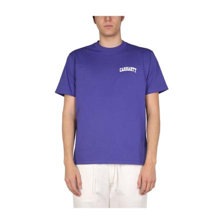Carhartt Wip T-Shirt With Logo Print Lilla, Herre T-shirts