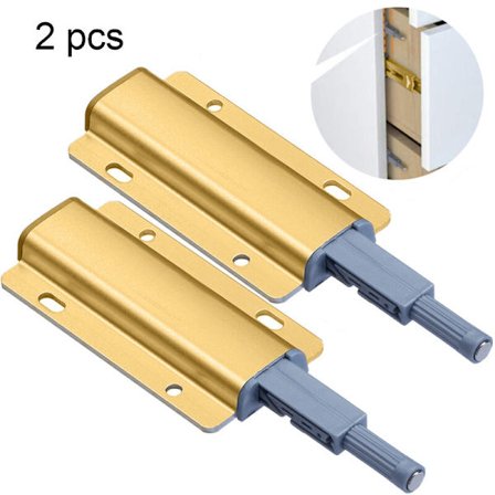 4 stk. magnetiske tryk-åbn-dørlåse - kraftige til skabe - tryklåse til køkkendøre - tryk-åbn-låse til skuffelukning - tryk C