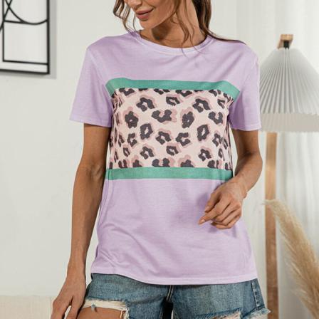 Kortärmad T-shirt För Kvinnor Med Rund Hals S