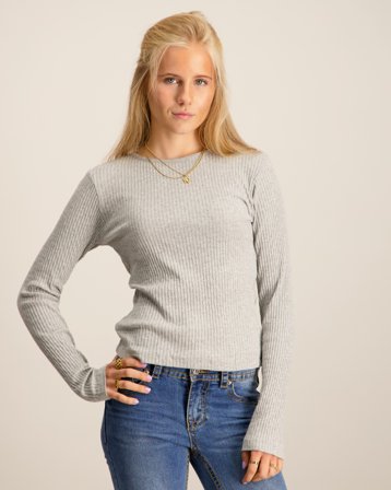 LMTD NLFNINUSA LS O-NECK S TOP Grå Genser Jente - Kids Brand Store