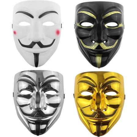 V for Vendetta Maske Børn Damer Mænd Halloween Cosplay Kostume Halloween Horror Ghost Face Masker (Sæt