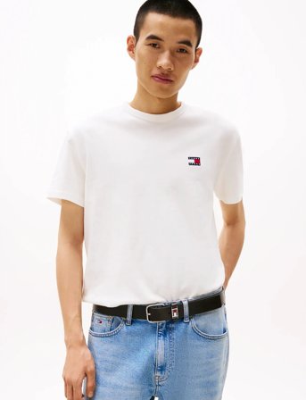 Tommy Jeans Tjm Reg Badge Tee Ext - White - S