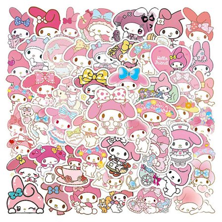50 stk. Cinnamoroll Sanrio Kuromi Klistremerker Dekal For Laptop Vannflaske Skateboard Dekorasjon