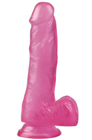 Jelly Studs Kristall-Dildo Pink 17,5cm