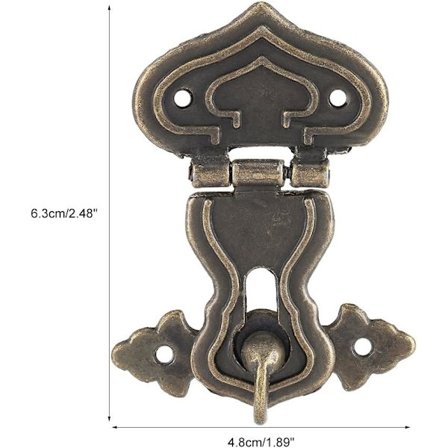 10 stk. Vintage Hasp Box Hasp Lock Latch Dekorativ Retro Bronze E