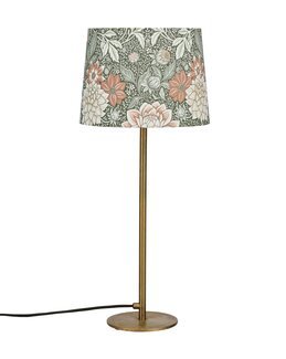 Bordslampa Liam med Dahliamönstrad skärm Grön - PR Home