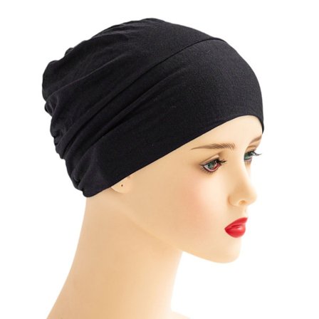 Fukttransporterende Bambus Sovehette, Hudvennlig Justerbar Lue for Kvinner og Menn, Elastisk Full Hodedekning Kemo-hatt, Lett og Pustende
