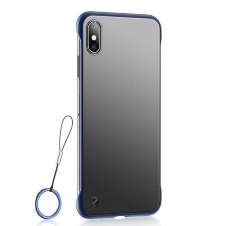 Frameless Case Samsung Galaxy S9 Skal Med Ringhållare - Blå Blå