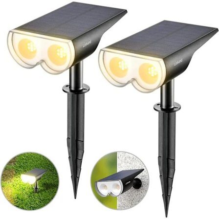 Utendørs Solar Flomlys, IP67 Vanntett LED Solar Lampe, 650LM, Varmt Lys for Hage, Gård