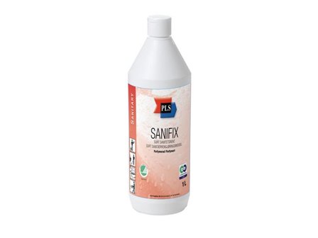 PLS Sanitetsrent Sanifix parfymerad 1l - Lyreco - Städ och hygien > Rengöringsmedel > Sanitetsrent