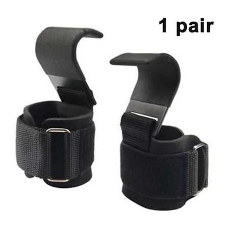 1 Par Vægtløftnings Håndledsremme til Grebsstøtte - Deadlift Handsker og Grebspudehjælp med Kroge