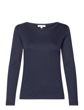 T-Shirt Ribb T-shirts & Tops Long-sleeved Blå Tom Tailor*Betinget Tilbud