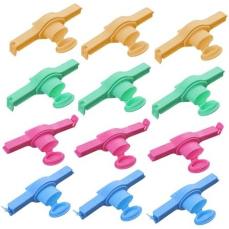 11 cm 12-pak Madforseglingsklemmer Køkkenmadforsegler Klemmer Lynlåsklemmer Genanvendelige Snackposeklemmer