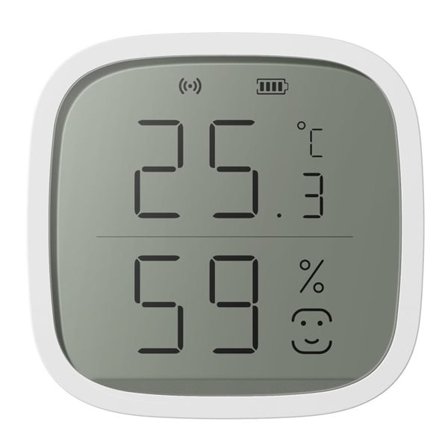 Smart temperatur- og fugtighedsføler med Zigbee og digitalt display