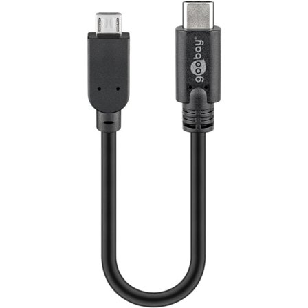 USB-C till Micro-B-kabel, 0,2 m, svart