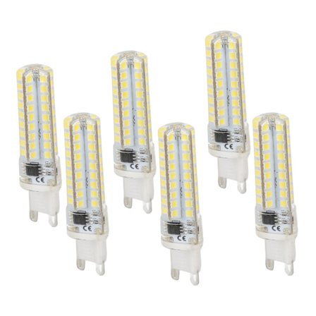 6 st G9 LED-lampor 450lm Dimbar 72LEDs G9 Ljusersättningslampor för Hembelysning 5W 100‐120V
