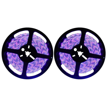 2x 20w LED UV-ljusremsa Ultraviolett Flexibel Lila 16,5ft Blacklight 5m 300leds