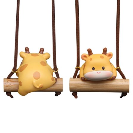 Giraf Bil Spejl Charm, Sødt Hængende Ornament, Dyre Bilindretningstilbehør til Kvinder Piger Gave